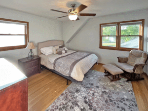 Bedroom 2, second level, Queen bed with large closet space. Overlooks front yard.
